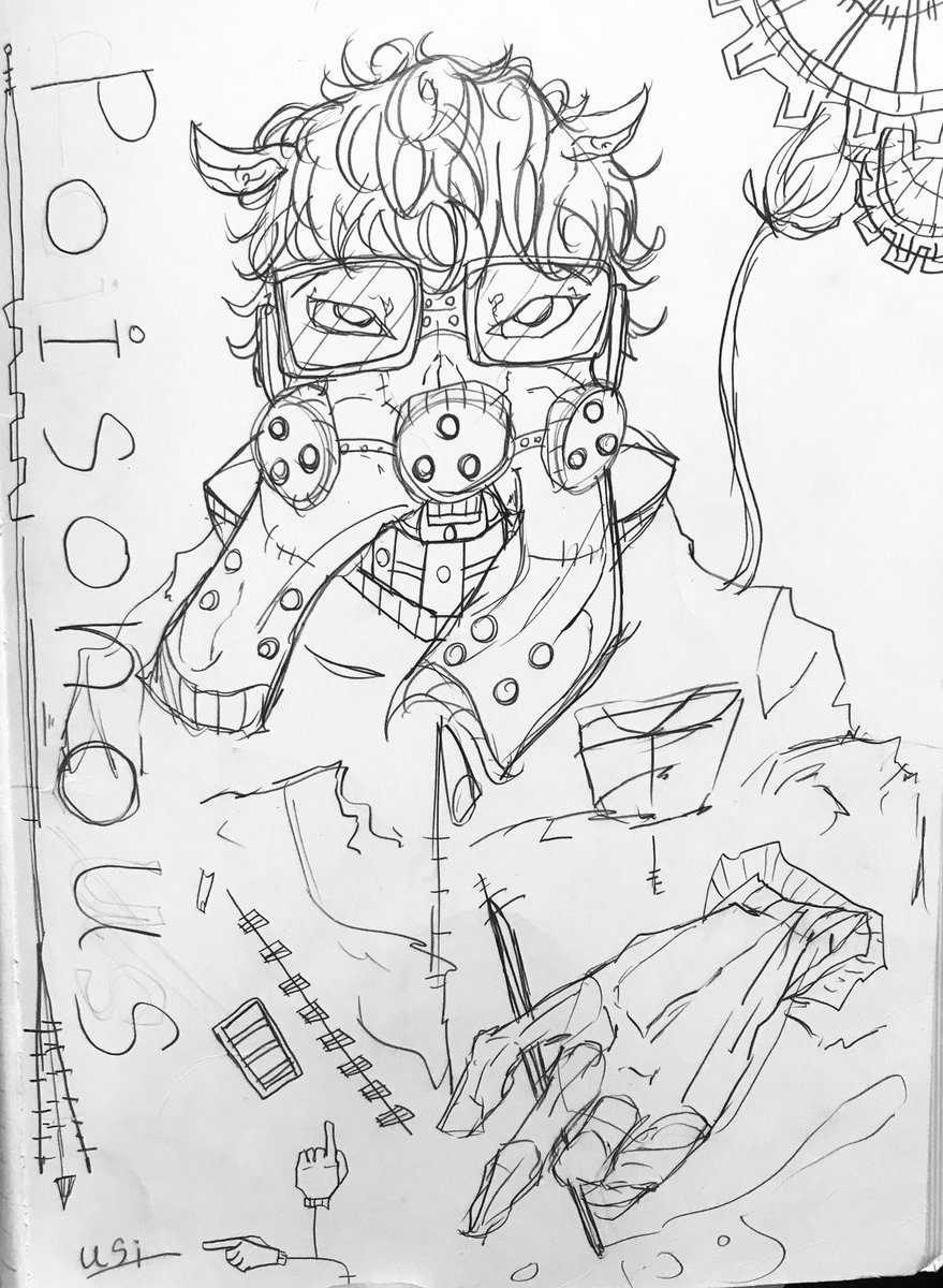 ノートの落書きから生まれた不適合者くん 先生に怒られない落書きを研究しています 牛𓃒の漫画