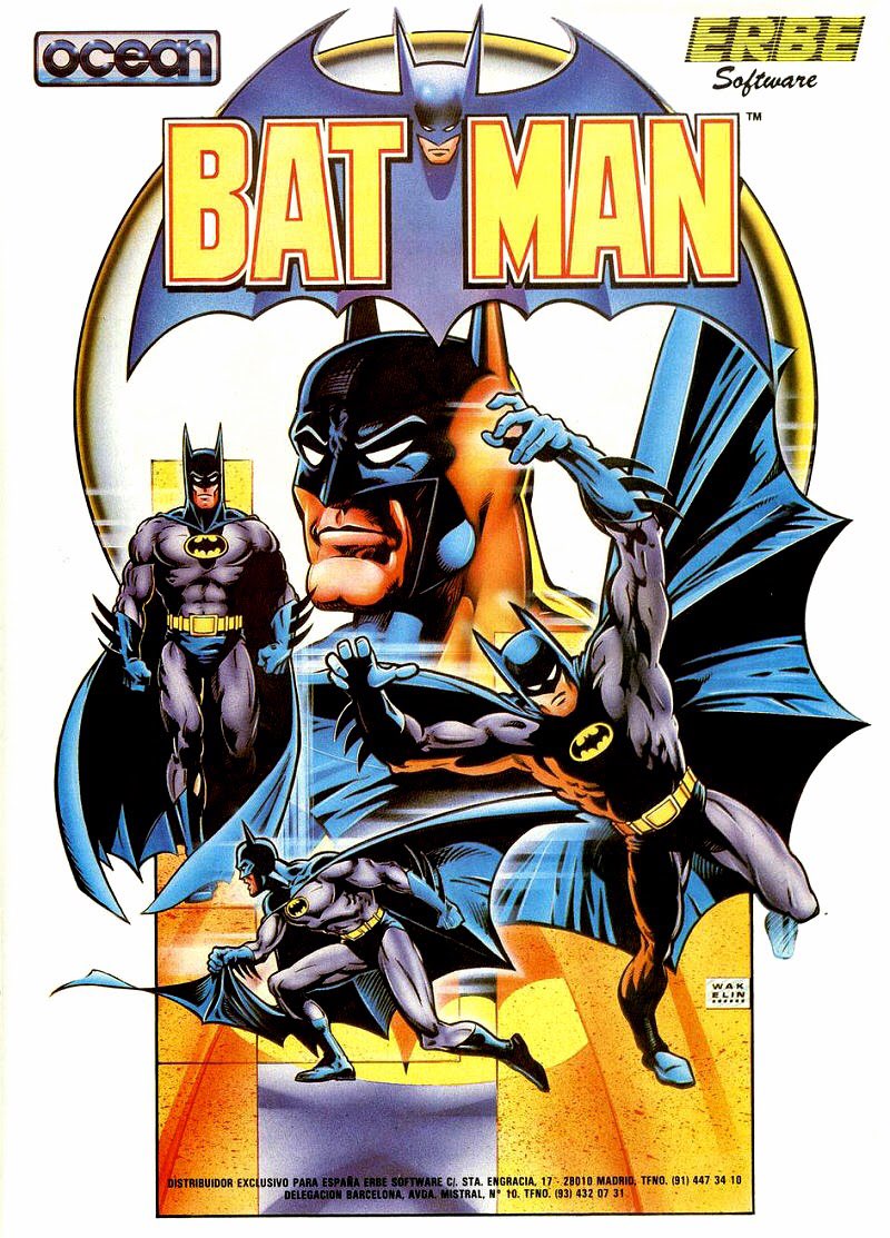  Batman. 1986. OceanEl primer videojuego que se hizo de Batman fue para Spectrum y Amstrad y fue una auténtica maravilla que aun hoy en día está considerado como uno de los mejores y más difíciles juegos del Hombre Murcielago