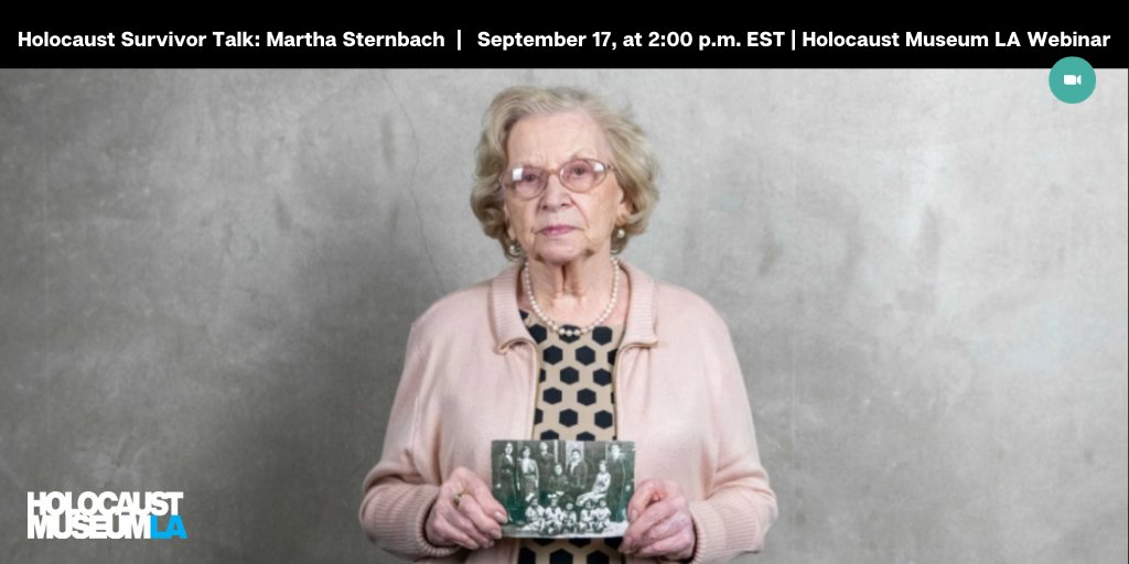 EthicsInstitute's tweet photo. The Ethics Institute at @kentplaceschool is pleased to share information about an event hosted by the @hmla1961. On September 17, at 2:00 pm EST, the museum is having a Holocaust Survivor Talk with Martha Sternbach, a survivor of Auschwitz-Birkenau. #ethics #EIKPS https://t.co/OJTD6UOUR2