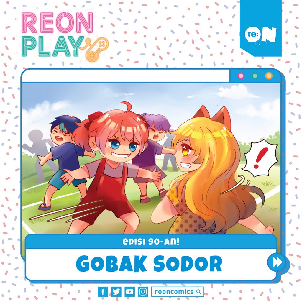 reoncomics's tweet photo. Kembali lagi di re:ON Play!
Masih seputar permainan tahun 90-an! Kali ini kita akan bahas permainan Gobak Sodor! Siapa nih yang dulu suka main ini?
Belum tau permainan ini? Yuk, cari tau apa itu Gobak Sodor dan cara bermainnya di sini!
#reonplay #permainan90an #gobaksodor https://t.co/4oTjnkKeL3