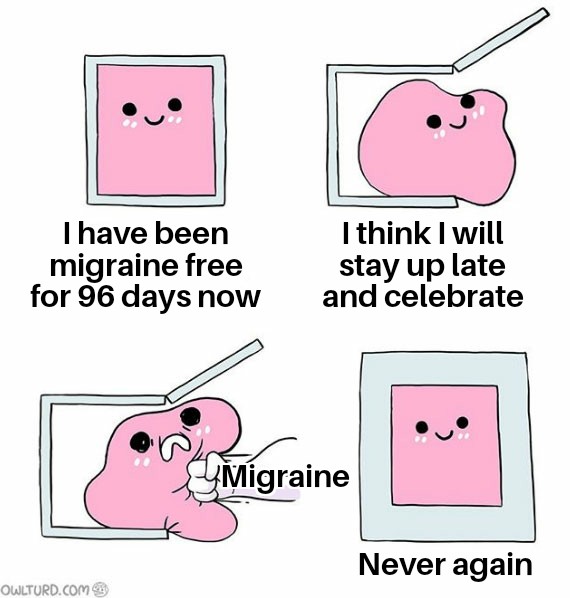 Effective migraine management requires 3 things: Discipline. Discipline. Discipline.
#migraine #migraineawareness #migrainemanagement #migrainetherapy #migrainerelief #migrainessuck