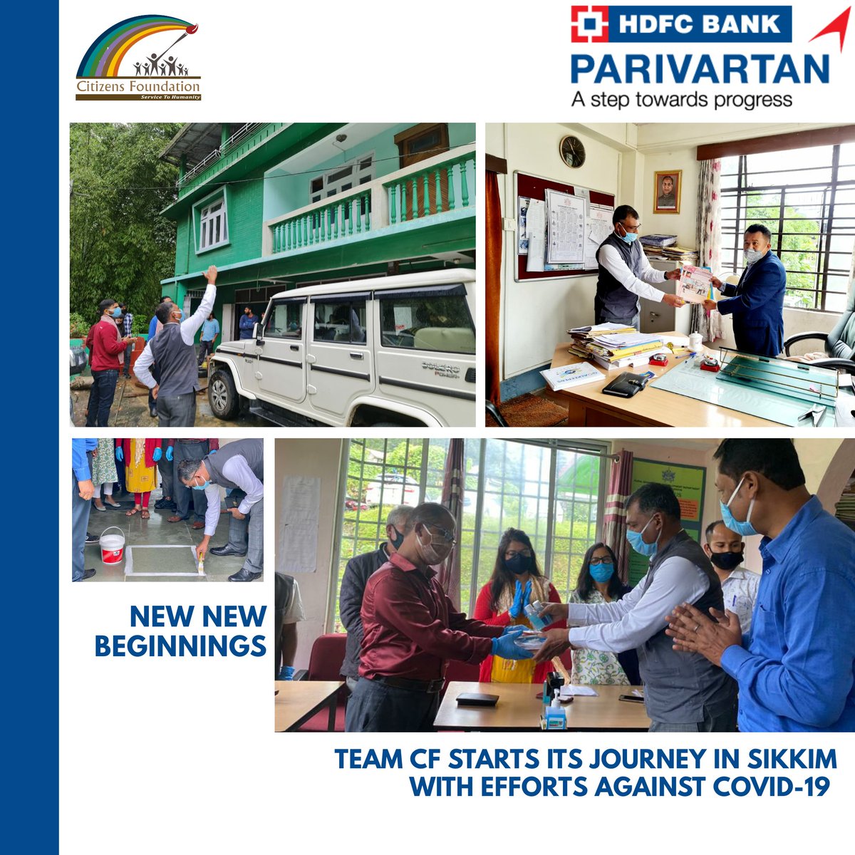 citizens_cf's tweet photo. Team #CF from #Ranchi_HO arrives in #Sikkim for @HDFCBankCSR #HRDP #SOULS project. Met #SDM Pakyong and handed over food pedestal #sanitizer setup to community. Also, #socialDistancing #demarcation #LineOfLife reaches #Sikkim
#CFinsikkim #HRDPinSikkim #Parivartan https://t.co/ZomXnnLfaW