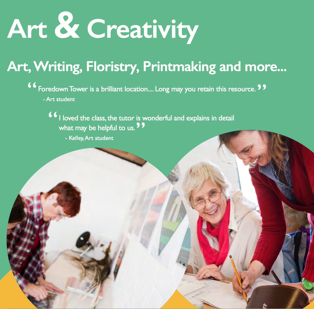 AldridgeALearn's tweet photo. #ART, WRITING, FLORISTRY, PRINTMAKING AND MORE… 💐🖌️🎨
It's time to get #creative at AAL!
Want to find out more about our range of art and creativity #courses?
Call us on: 01273 422632
Email us at: info@aal.org.uk
Or visit our website:
https://t.co/ApJuLpYXGQ https://t.co/1SBljP4MkK