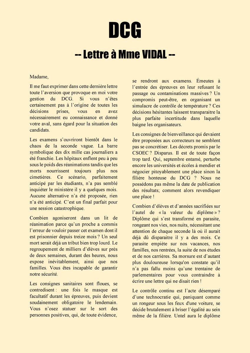 AccusationDCG's tweet photo. #DCG Lettre à Mme VIDAL. https://t.co/BoR5jXyxBQ