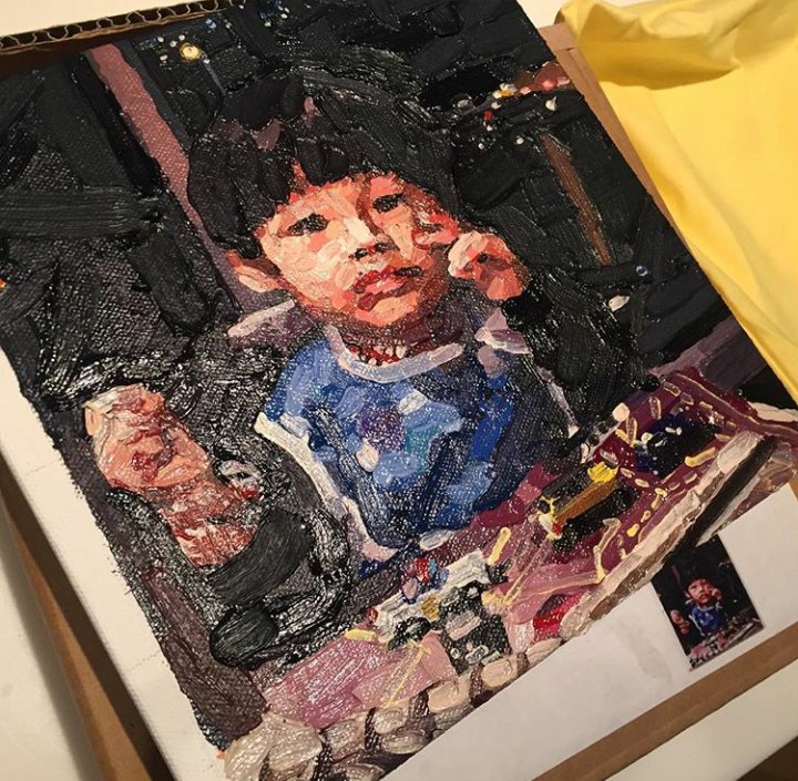 Naoki Tomita, also one of his friends whom he commissioned paintings from for each of his members, YHS, and his nephew Yeonjun 