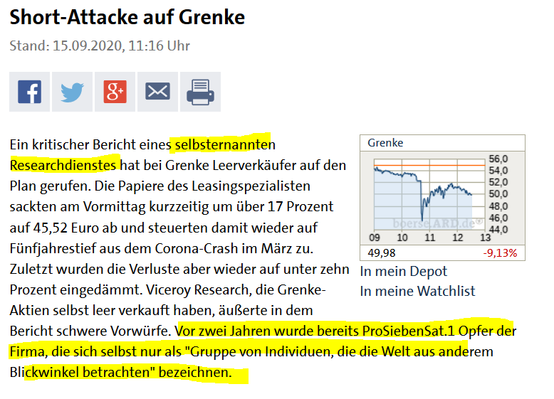 Mind4Numbers's tweet photo. @boerseARD Ich finde es irritierend, dass in diesem Zusammenhang nicht auf die Rolle des "selbsternannten Researchdienstes" @viceroyresearch bei der Aufdeckung des #Wirecard Skandals hingewiesen wird. https://t.co/CV2Q1FVJC0 #Grenke https://t.co/iSzLTBv0iY