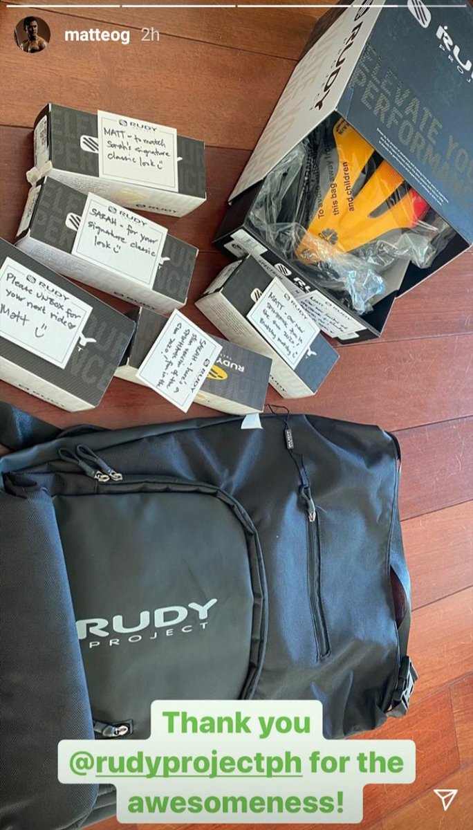 M_____F_____G's tweet image. Rudy Project unboxing time! 😊
#MatteoGuidicelli #rudyprojectph