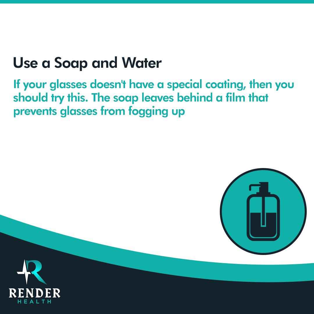 RenderHealth's tweet photo. If you're struggling to keep your glasses clear while wearing a mask , here's what to do.

#renderhealth #covid_19 #healthyliving https://t.co/adWagu8KLj