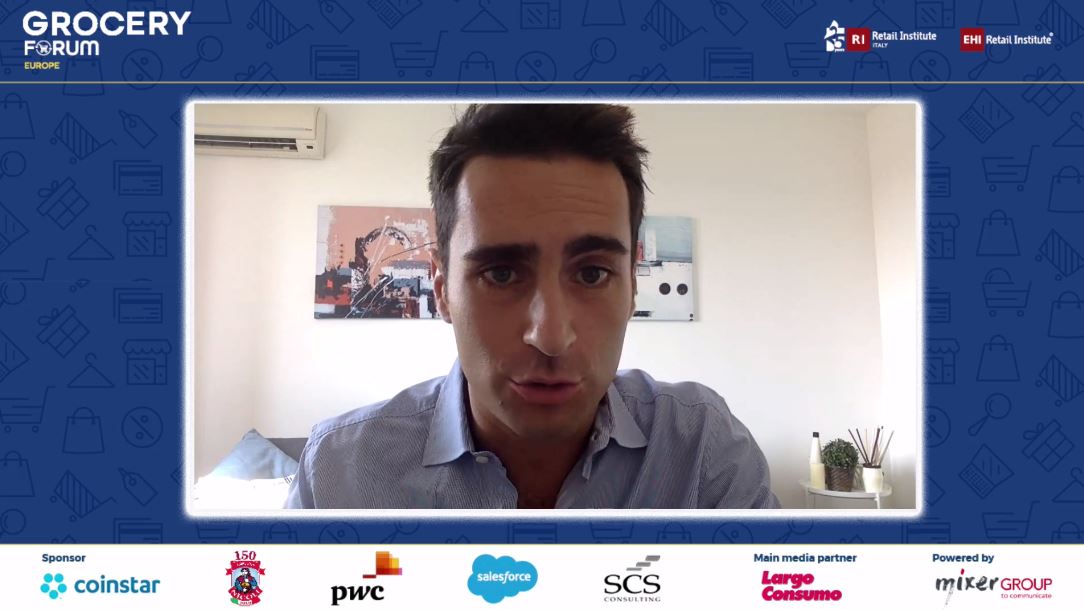 RetaiI_Italy's tweet photo. "Oltre alle tecnologie, sono i consumatori ad essere cambiati. Il cliente oggi non cerca più solo la convenienza, ma vuole vivere una vera e propria esperienza d’acquisto" - Marco Basile, Senior Enterprise Account Executive, @SalesforceITA.
#GroceryForumEurope #GFE20 https://t.co/QIVh0XoMx2
