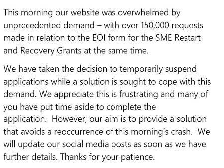 An update for those trying to access the website: