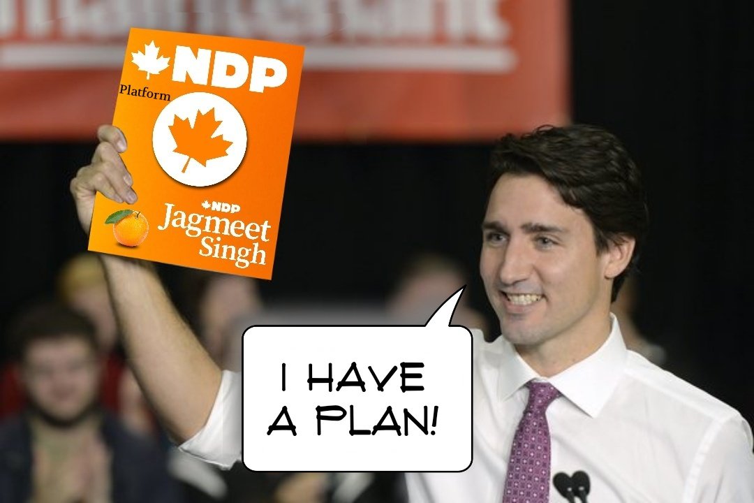 ColonelAngus17's tweet photo. #FireTrudeau because it's tending.
#HireJagmeet though.
#ConservativeLiberal is no better also. https://t.co/DrmdrhN0kM