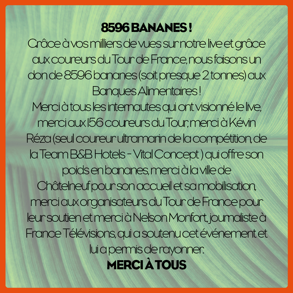 BananeFrancaise's tweet photo. Merci à tous !
#KM97 #bananeguadeloupemartinique #bananefrancaise #TdF2020 https://t.co/LMA94BwQu1
