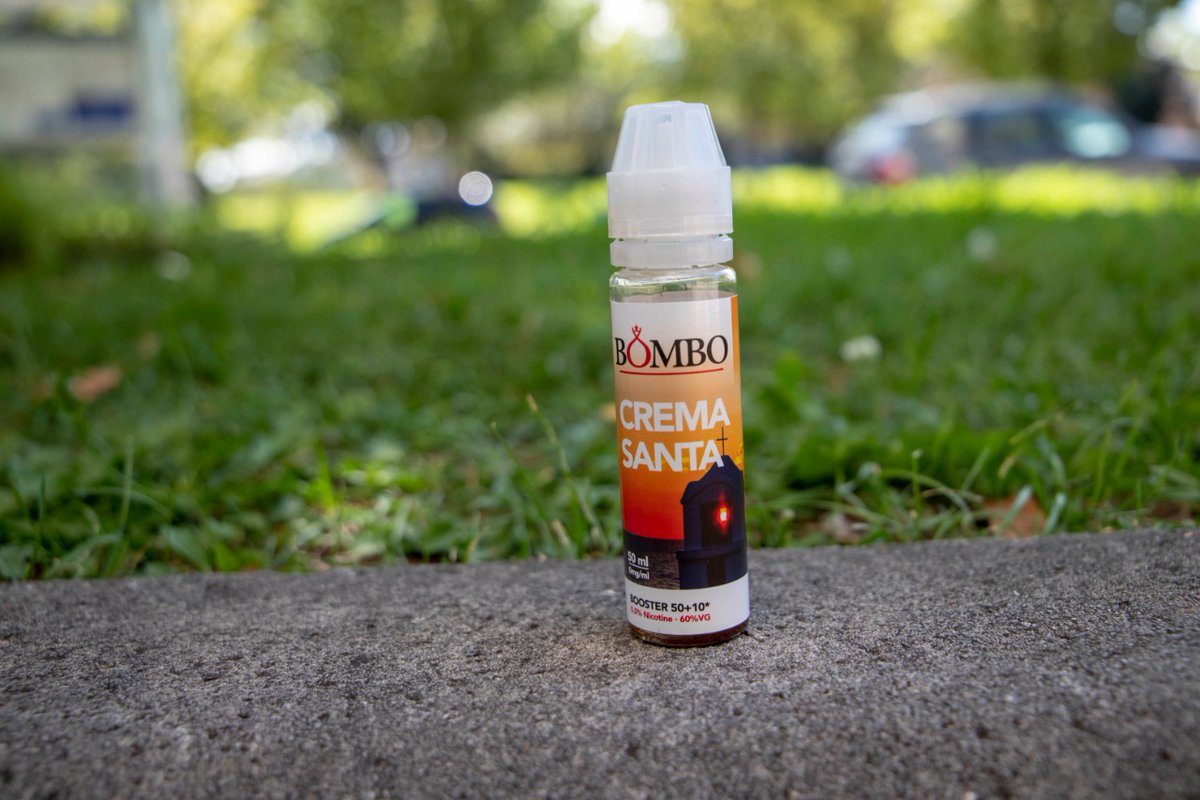 PlanetaVapeo's tweet photo. Bombo Crema Santa: Base de crema pastelera con chocolate blanco y negro, vainilla, virutas de las mejores nueces y otros frutos secos

ADVERTENCIA: este producto puede contener la nicotina. La nicotina es un químico adictivo. Mantener fuera del alcance de los niños. https://t.co/zocFYVrGVQ
