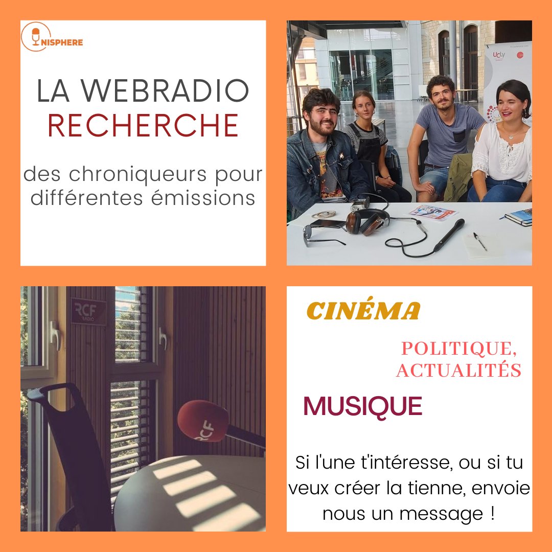 WUnisphere's tweet photo. C'est la #rentree et Unisphère cherche des #chroniqueurs ! Une #asso avec plein de projets ça te tente ? Alors envoie nous un message, on t'attend :D https://t.co/sraSQRMWG6