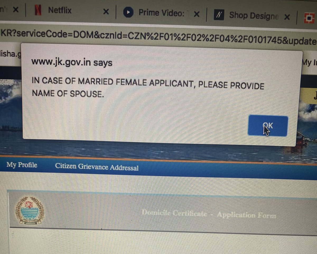 SunalikaJain's tweet photo. A special thanks to the Indian government for the constant reminder of how a woman’s identity is just by her HUSBAND!! 🤷🏽‍♀️
Really appreciate this 👏🏽 

#heightsofpatriarchy https://t.co/jPjcxBYFdj