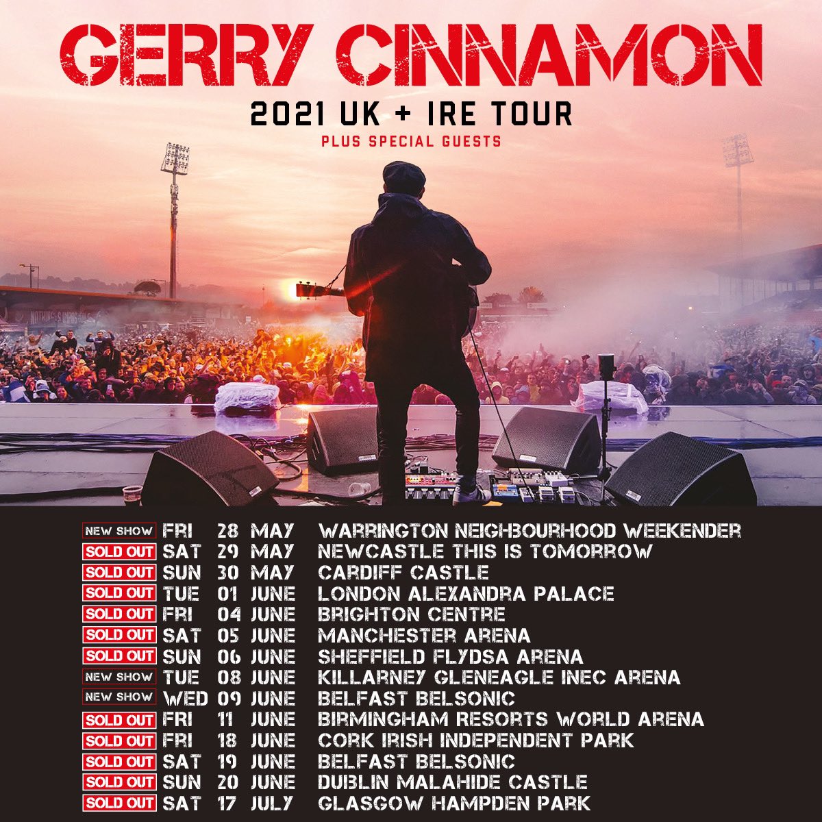 Extra dates added for 2021
IRE+NI tickets out Friday 9am @ gerrycinnamonmusic.com/tickets 

🙂