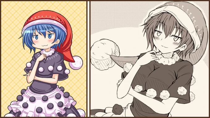 1～2年程前と最近を比較?
ゲーム制作だけでなくイラストの上達も頑張るわよん? 