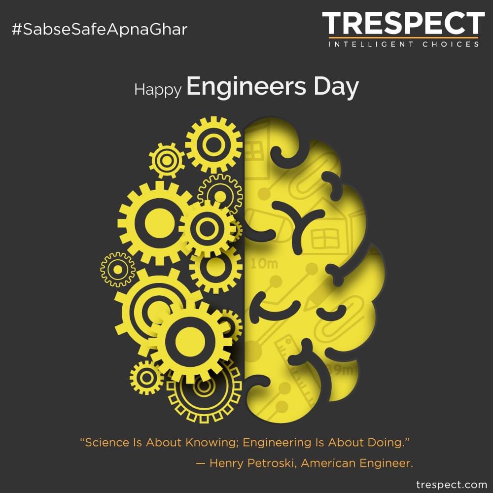 TrespectIndia's tweet photo. Perfection is achieved, not when there is nothing more to add, but when there is nothing left to take away. Happy Engineers Day!

#TRESPECT #SabseSafeApnaGhar #PropertyAdvisors #Trust #Respect #Homebuying #Virtualtour #IntelligentChoices #Dreamhome #EngineersDay https://t.co/ORhMeoJGEn