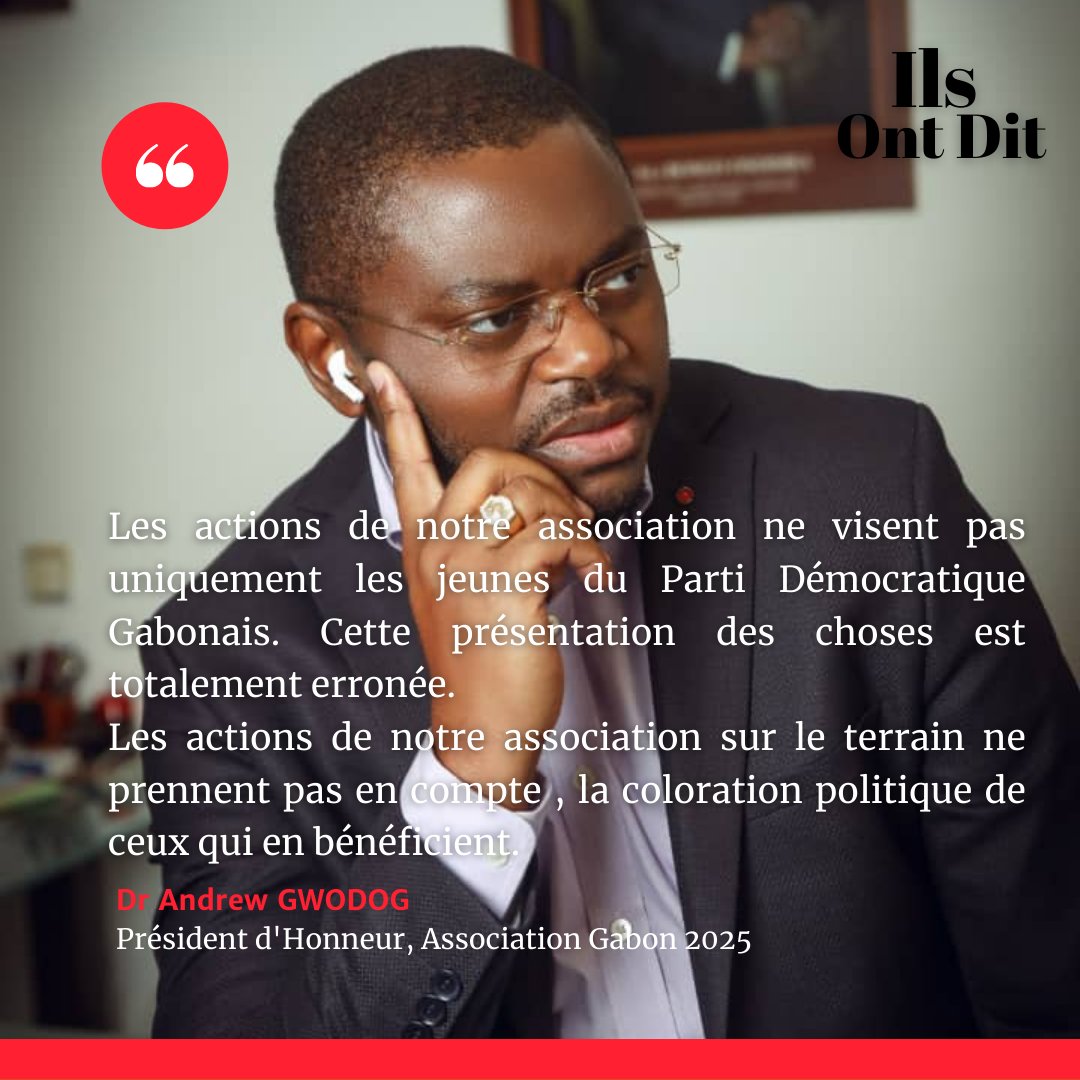 AssociationG25's tweet photo. Gabon 2025, une association qui œuvre uniquement pour les jeunes du @pdg2R?

La réponse du Dr @Gwodock, notre Président d'Honneur 👇🏽

#IlsOntDit #G25 https://t.co/AzsvLwQDe2