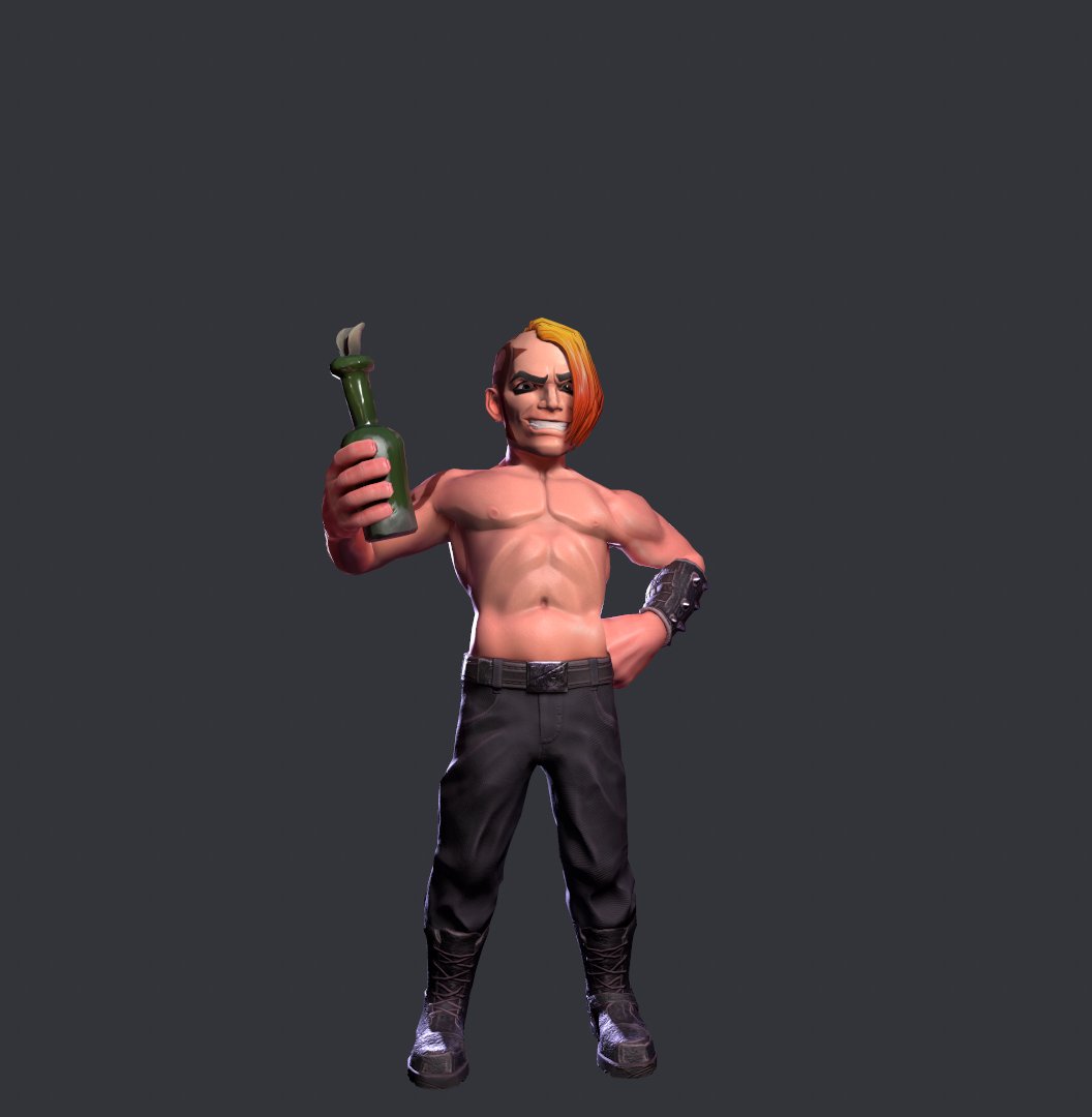 redrustgame's tweet image. This guy is ready to strike!

#gamecharacter #streetthug #molotov #3dmodel #characterdesign #80s