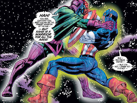 Fun Fact : Kang was once so annoyed by Captain America as he wouldn't stop fighting, that he literally threw him back to 1945 