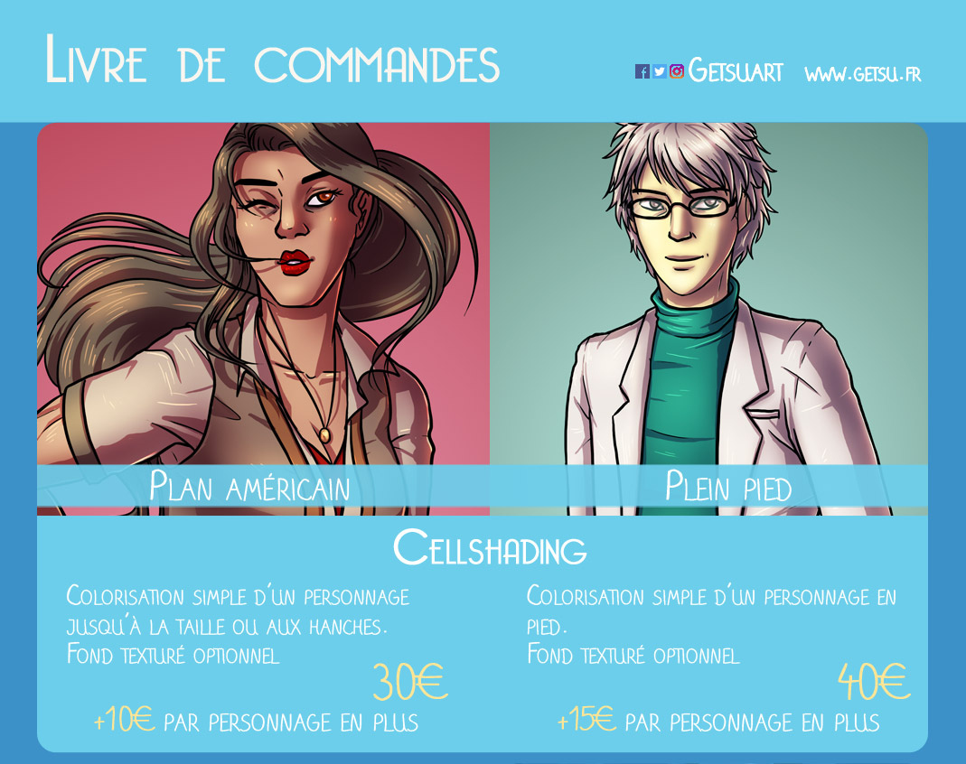 GetsuArt's tweet photo. Les commandes sont ouvertes !
Envoyez-moi un mp ou un mail 🙂
Faites tourner ! Les commandes reprennent après plus d'un an d'arrêt, il faut leur redonner de la force et de la pub !
#commande #artiste #commandeperso #commission #openforcommission #ouvert #dessin #peinture https://t.co/cf1REc5Dwa