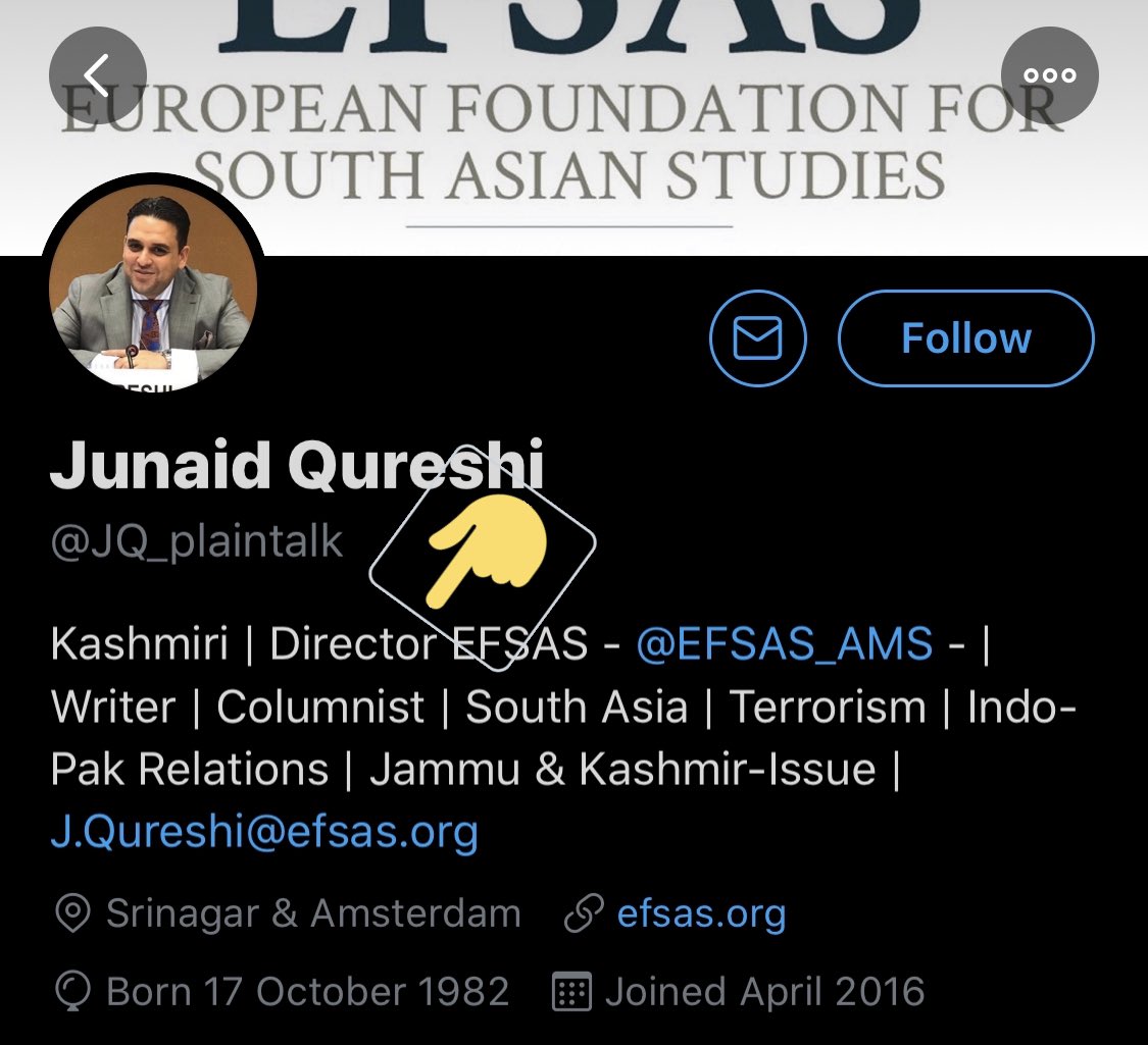 Guess who’s the Director of EFSAS?Junaid Qureshi,son of infamous RAW agent Hashim Qureshi & hijacker of Ganga Hijack Drama 1971Indians used him to hijack a decommissioned Fokker & used it to ban overflights b/w East & West Pakistan before war http://defenceupdate.in/the-ganga-hija&nbsp;…/46