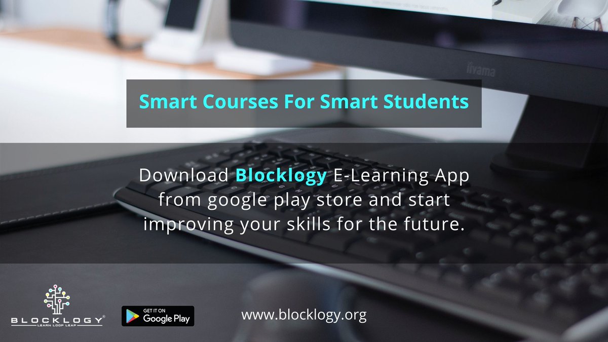 blocklogy's tweet photo. Learn Smart Courses like Blockchain, IoT, AI, ML and so on by downloading @blocklogy #ELearning app from google play store and start improving your skills for the future.
Download Now: https://t.co/pUXGqRomUG
#Blocklogy #OnlineCourses #SmartCourses #OnlineLearning #Kmpards https://t.co/xsh94Tiegc