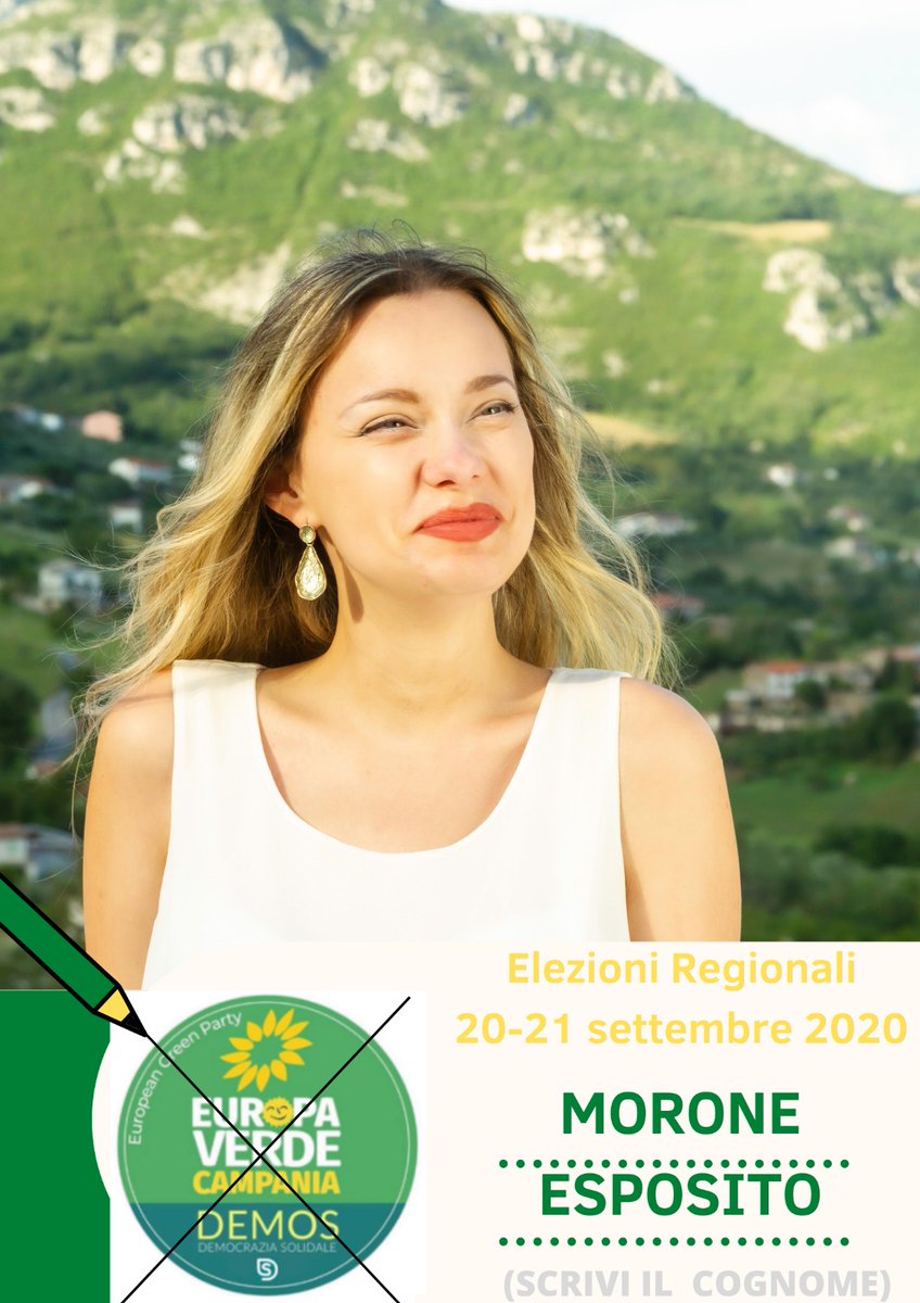 teresamorone's tweet photo. Il 20 e 21 settembre scrivi Esposito e Morone ✔️✔️ #elezioniregionali2020 https://t.co/yv0uJ7pN95