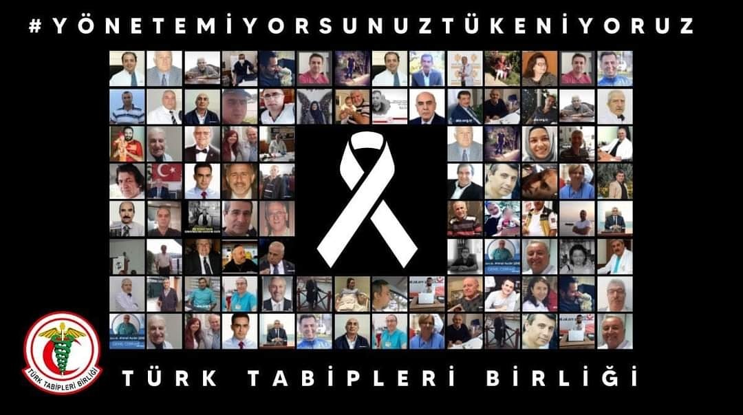 Covid-19 nedeniyle yitirdiğimiz sağlık emekçilerini saygıyla, rahmetle anıyoruz. Sağlık emekçileri Covid-19’la mücadelenin gerçek kahramanlarıdır. Maskemizi takıp, soysal mesafe kurallarına uyarak, onların canlarını hiçe sayarak verdiği mücadeleye destek olalım.