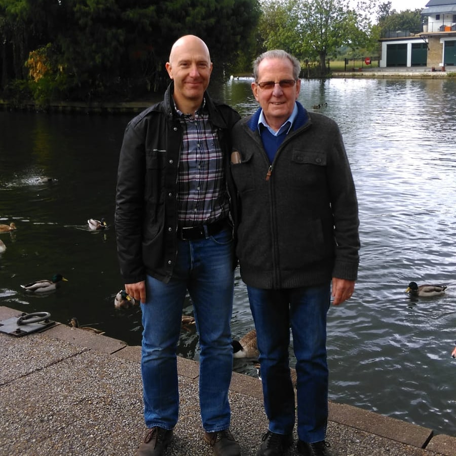 T_Pretzel's tweet photo. Today is the second year since my dad passed. I still think of him every day and miss him so much. Here we are at the side of the Thames in Windsor. Took him for a boat trip and lunch for his birthday. https://t.co/gBv6qDsvLl