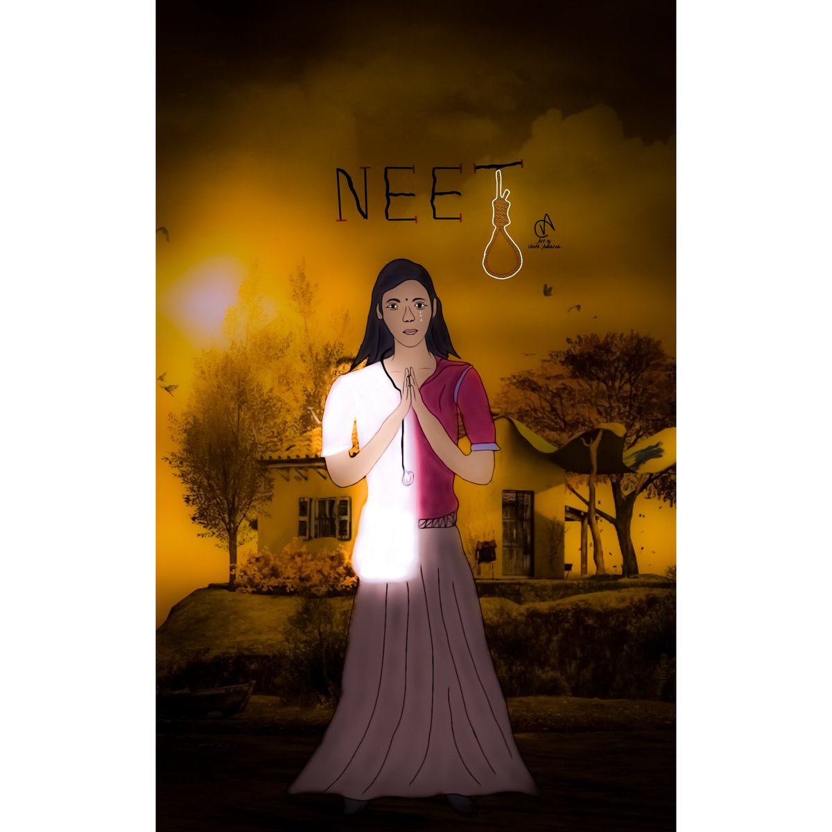 vinith_adharva's tweet photo. NEET exam wants to make children for live or die
Art by @vinith_adharva 
#TuesdayThoughts #InternationalDayofDemocracy #UnitedStatesOfIndia #NEETSuicide #NEETisSocial_Injustice  @Suriya_offl @mkstalin @Udhaystalin @arivalayam @KanimozhiDMK https://t.co/q9nz1QUuG3