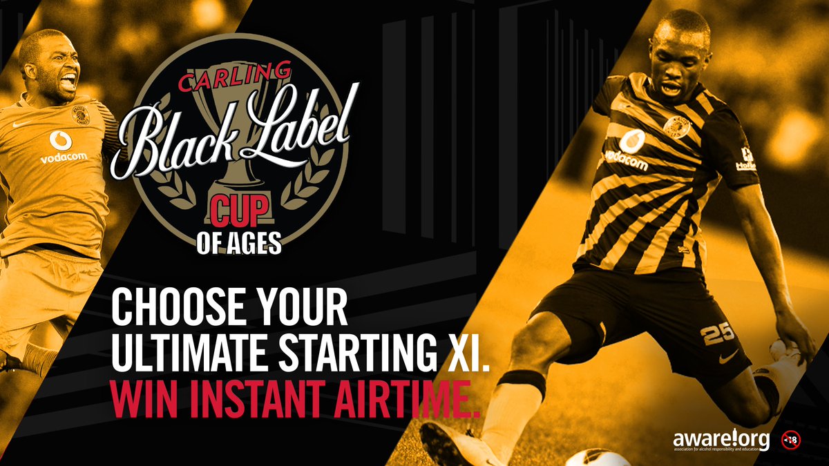 blacklabelsa's tweet photo. Champion fans, if you could pick anyone from the past 8 Carling Cups (2011 to 2019), who would your ULTIMATE @KaizerChiefs STARTING XI be? FOLLOW and REPLY to this Tweet using #CarlingCupOfAgesChiefs and we’ll give you instant FREE airtime, just like that.

Ts &amp; Cs apply. https://t.co/Aqfqr5WDYF