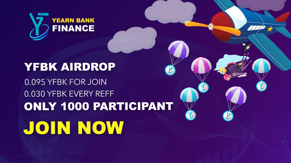 YfBank_Finance's tweet photo. To celebrate YFBK sale, we open an Airdrop Event to MAX 1000 Participant

Please fill the form below &amp; do all the tasks to get YFBK token!
https://t.co/GpqBNMurzY

Private Sale will start ONLY TODAY, SEPT, 15 at 12.00 GMT LIMITED FOR 50 ETH
@cctip_io airdrop 4004 DOGE 3000 #DeFi https://t.co/qnut76XjxD