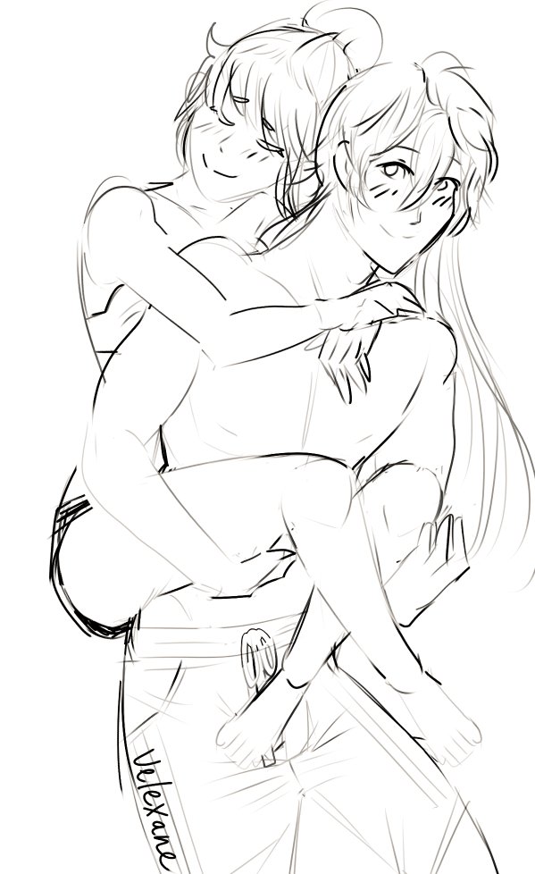 Velexane's tweet photo. WIP, a drawing for me in between commissions cause I miss these two 😭💕
#mysticmessenger #zenxmc https://t.co/KsVtkQ0JCh