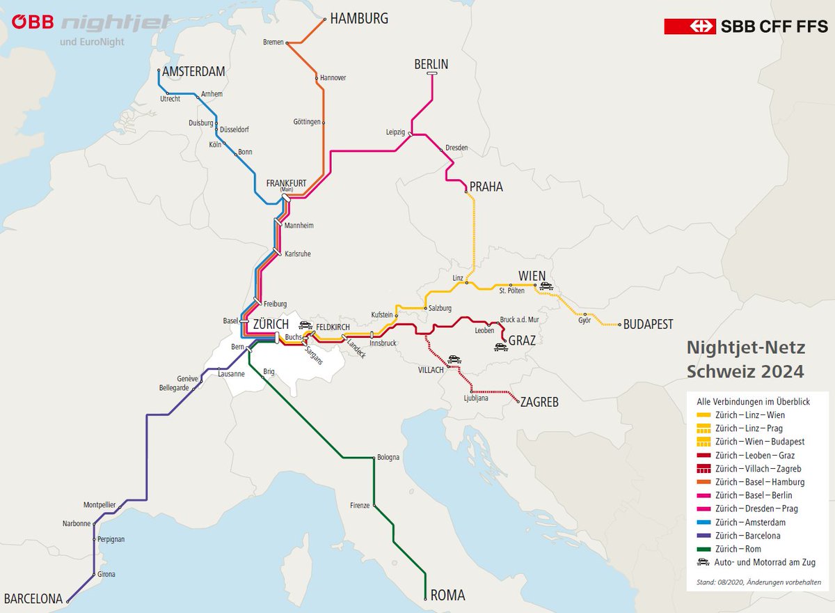 Le nouveau réseau des trains de nuit 🌙🛏️🚆au départ de la Suisse 🇨🇭🇫🇷🇮🇹🇦🇹🇭🇷🇸🇮🇩🇪🇭🇺🇨🇿🇳🇱 Une collaboration <a href="/RailService/">RailService SBB CFF FFS</a> et <a href="/unsereOEBB/">ÖBB</a> company.sbb.ch/fr/medias/serv…