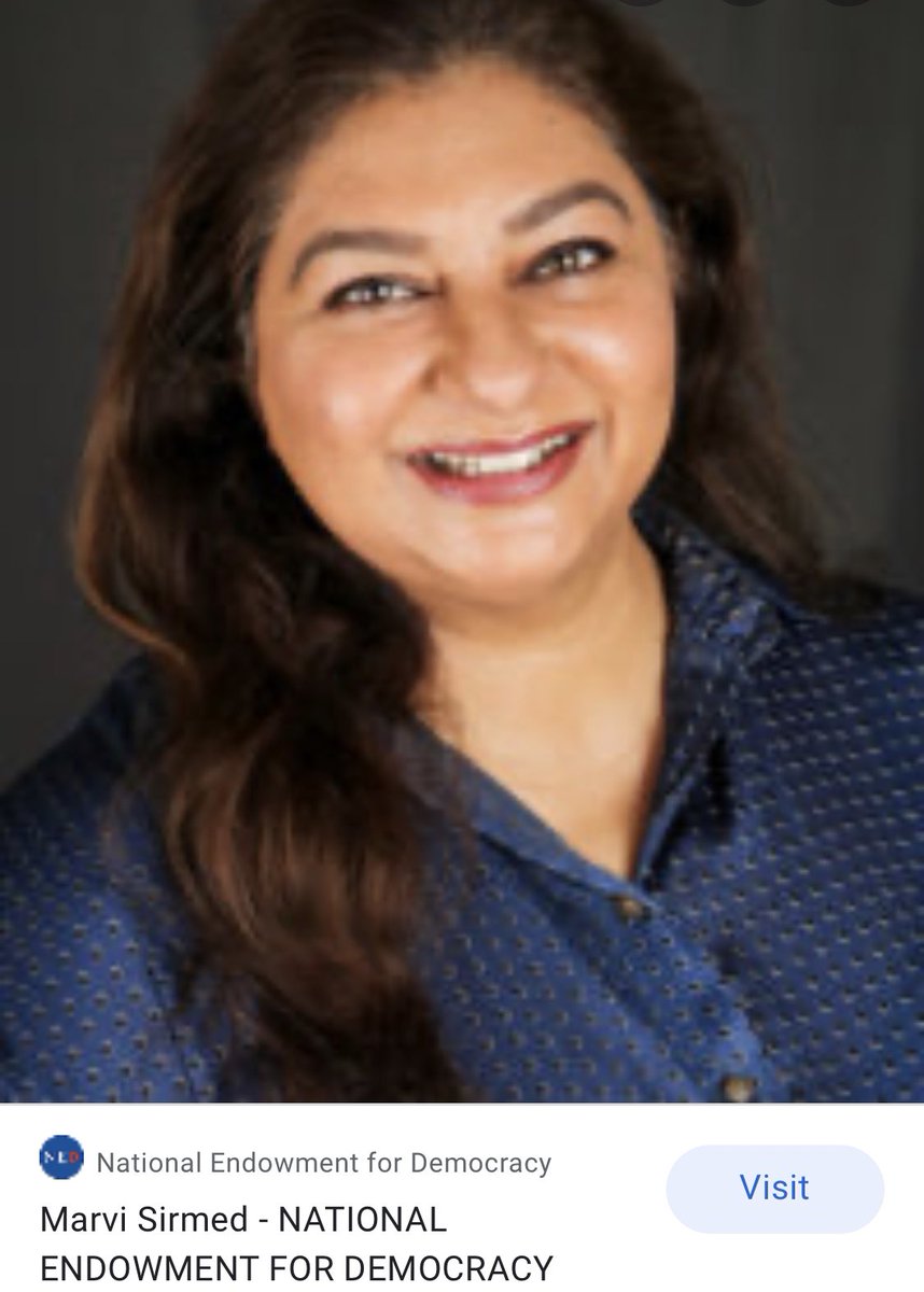 Another early & staunch member of the SAATH FORUM is Marvi Sirmed, who is the Reagan-Fascell Fellow at National Endowment for Democracy (NED) which works as a front for US policy objectives across the world.She is a self declared “activist” with no credentials of her own./73