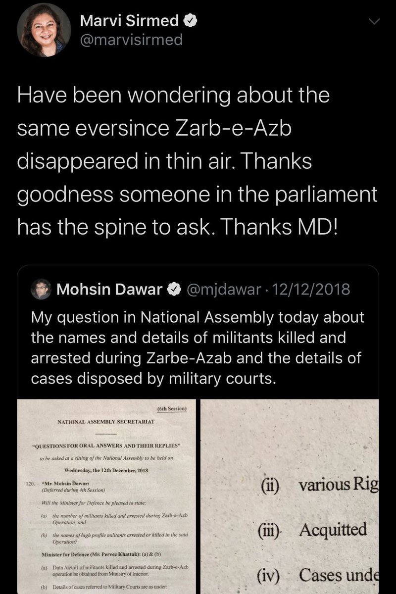 When policy objectives of the same NED(CIA) sponsors of Marvi Sirmed no longer matched with stability efforts of Pakistan Army in the very same tribal areas after elimination of terror groups, she became a critic & began a disinfo campaign spreading rumors & fake news./75