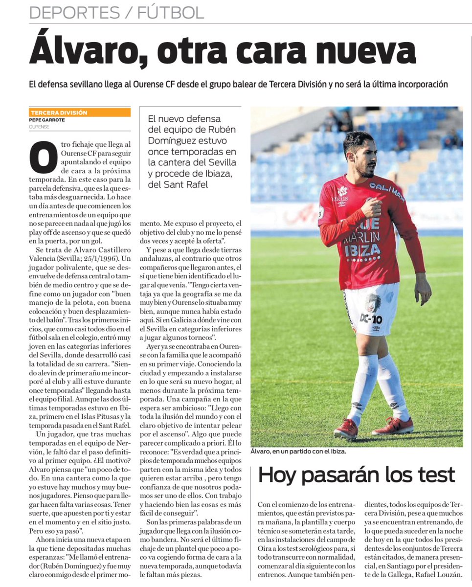 📰 Álvaro, otra cara nueva para el #OUCF2021  laregion.es/articulo/depor… vía <a href="/LaRegion/">La Región</a> #Ourense