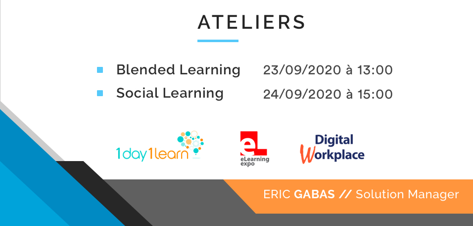 1Day1Learn's tweet photo. Le blended learning : Comment combiner l'humain et l'e-learning pour renforcer l'apprentissage ? Atelier au 
@Solutions_RH #eLearningExpo . Inscrivez-vous à nos ateliers : https://t.co/M6VVC0KVGo
#collaboratif #digitallearning #blendedlearning #elearning #sociallearning https://t.co/qDNB3dOPmV