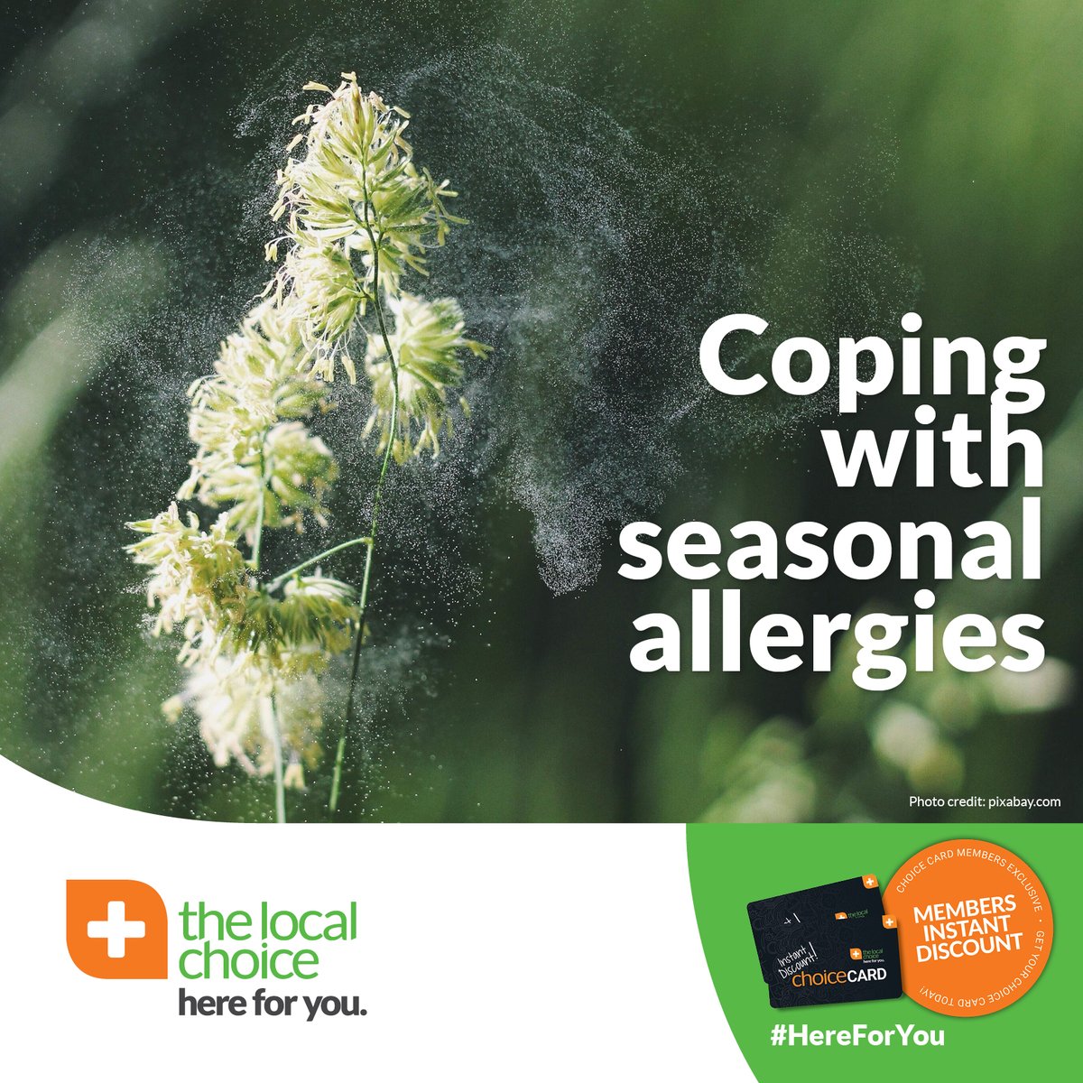 LocalChoiceMRex's tweet photo. Seasonal allergies? Come and talk to our pharmacists for advice. We are here for you! 
 
#SeasonalAllergies | #ContinuousSneezing | #RunnyNose | #TheLocalChoice | #HereForYou https://t.co/mGYPB8qTLo