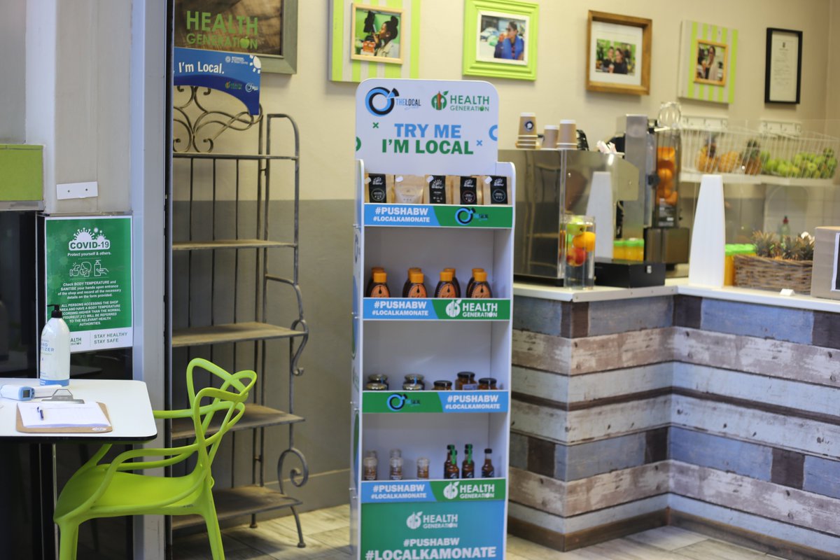 BwSlice's tweet photo. Don't forget to pop in at @health_gen for your favourite local products! There's @Nduchwa's Kalahari honey, @MaungoCraft  jams &amp; sauces, Grand Salts and @TrueAfribites' sorghum flour and treats!

Take a pic and share with us!

#HealthGeneration
#RekaLocalShelfCampaign
#Collabos https://t.co/rcdvpwZSkQ