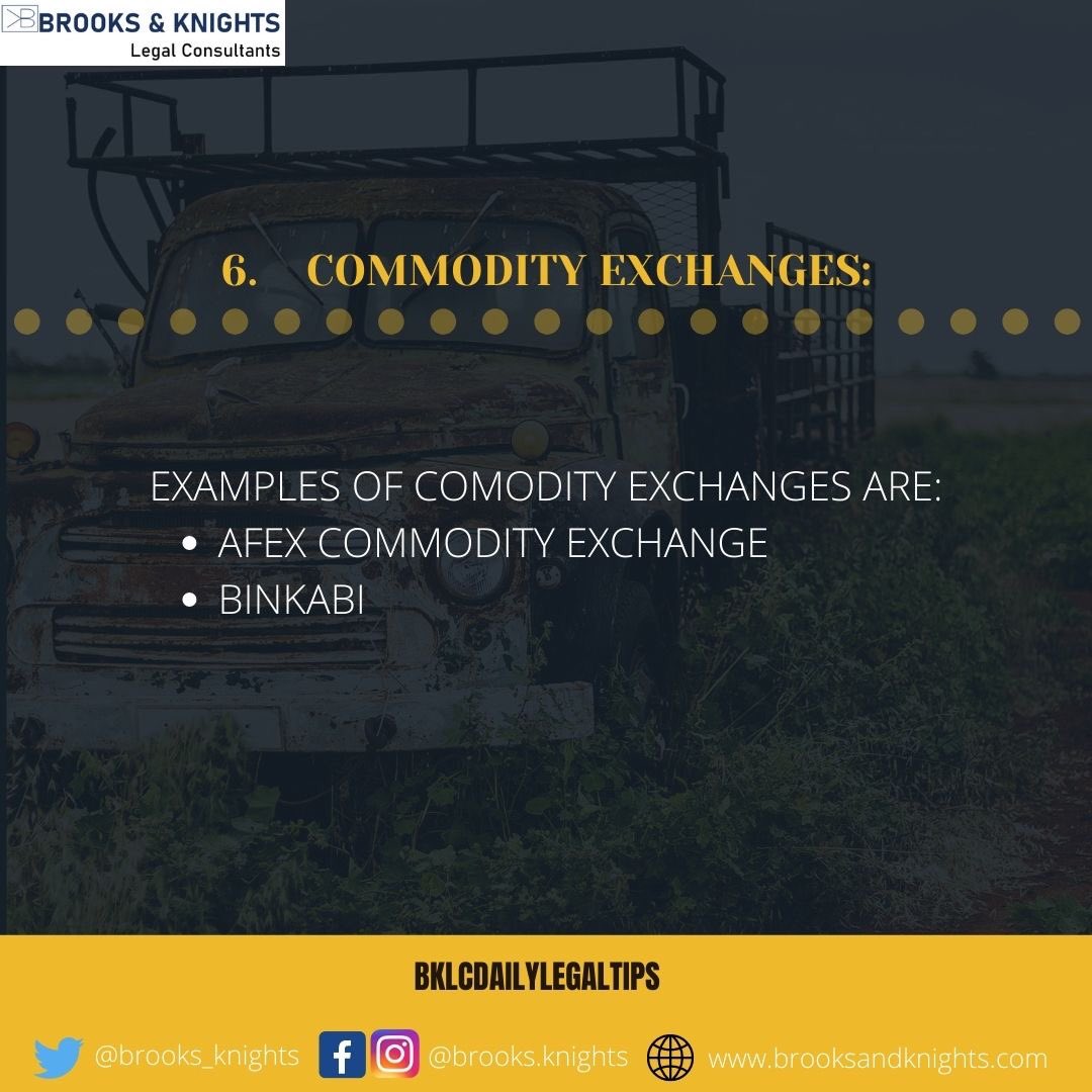 Brooks_Knights's tweet photo. 7/8: Commodity Exchanges – Commodity exchanges provide solutions to challenges faced by farmers including aggregation, storage, financial inclusion and a market platform for trading in agricultural produce. #commoditiestrading https://t.co/XOpPVa0RoI