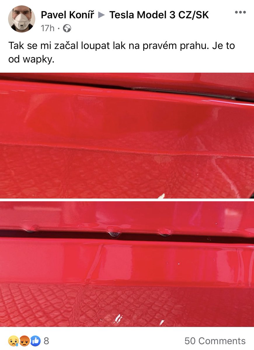 TomasHearty's tweet image. Guy complains his #Model3 loses paint after car wash. 

#teslaqualityissues #teslapaintissues #TeslaModel3 

$tslaq