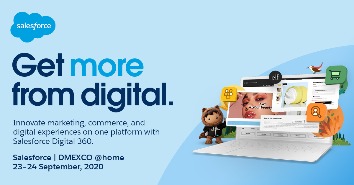 SalesforceDACH's tweet photo. Ihr wollt erfahren, wie die #Digitalwirtschaft Haltung zeigt? Dann seid Ihr bei der @dmexco @ home richtig! Unter dem Motto #AttitudeMatters wird heiß diskutiert. Seid bei Europas größter #DigitalMesse für #Marketing und #Werbung digital dabei! #DMEXCO20 https://t.co/ff1nDTdI4N https://t.co/0QDhB19pC3