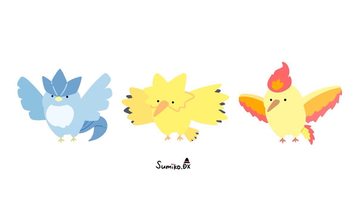 ポケモン「ゆるすぎる伝説のポケモンたち(*'﹀`*) 」|すみこ・デラックスのイラスト