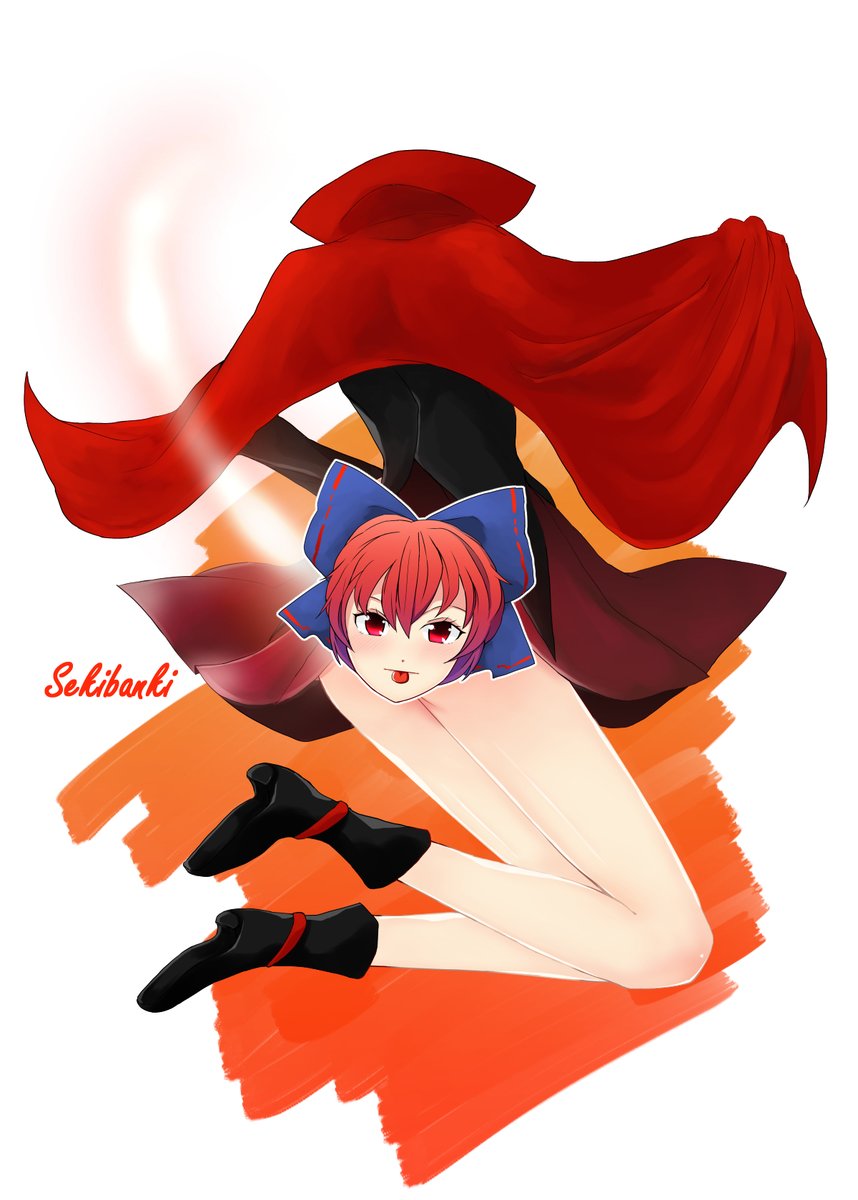 赤蛮奇 「進捗2 赤蛮奇(Sekibanki)」|赤橙セイのイラスト