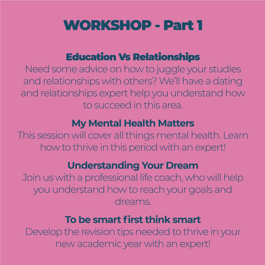 usprogramme's tweet photo. The wait is OVER🥳, we’ll be having loads of workshops taking place during ‘She Who Discovers’. Here’s part 1... It’s time to develop your skills &amp; discover something new. Make sure you share with somebody who may need this🙌💞 https://t.co/eNzSVOvNus