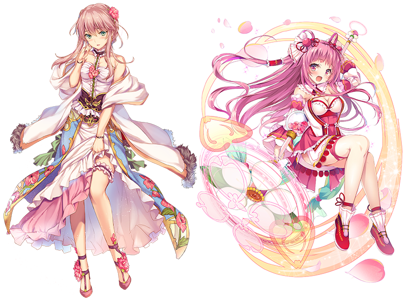 風癒 普段お世話になってる タチアオイとプラム とタラゴンの開花が来るんですね タチアオイは漸くだし淑女っぽい お知らせ欄で2人ずつ並べられてるのに 最後タラゴンだけ2枠分使ってるの笑った 花騎士 フラワーナイトガール