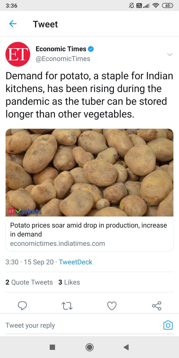 .. I am rightfully entitled to criticise govt on behalf of Onion Farmers and which I did. By the way, even Potato Prices are rising currently. So if we are going to create same issue with Potato, then sooner there will be ban on Potato Exports too. But, who cares?(n/n)